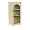 Hello Honey® 40" Solstice Narrow Metal Accent Cabinet with Adjustable Storage Shelves and Arched Glass Door